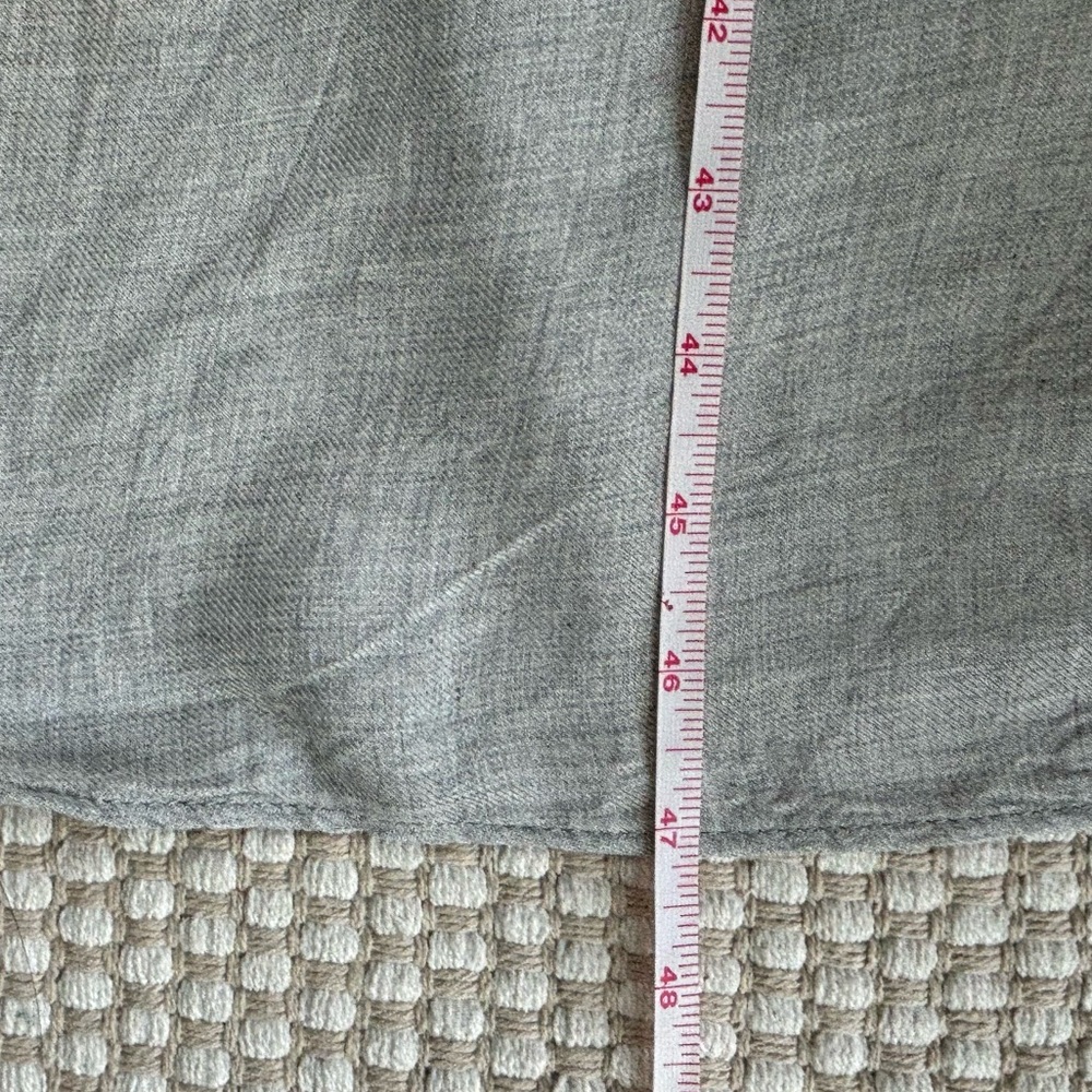 ZARA | Long Sleeve V-Neck Linen-Look Midi Dress with Buttons M - Picture 9 of 9